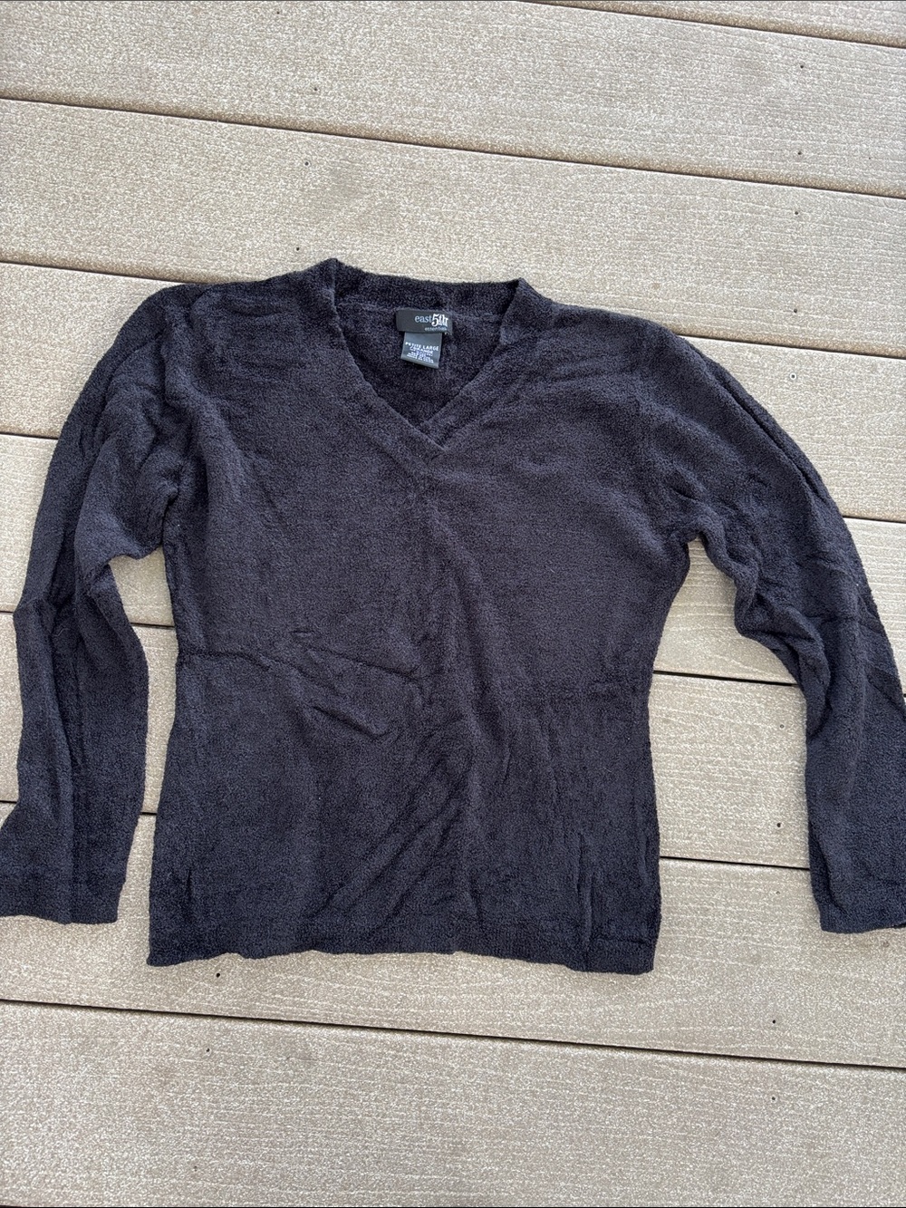 East 5th Women's Charcoal V-Neck Sweater